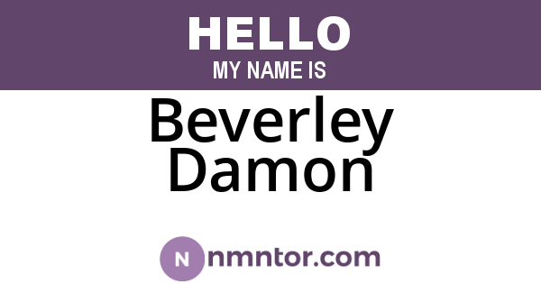 Beverley Damon