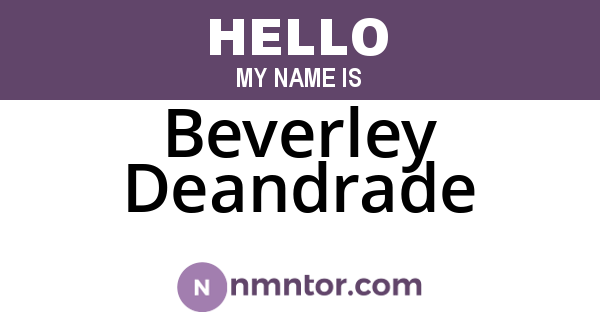 Beverley Deandrade