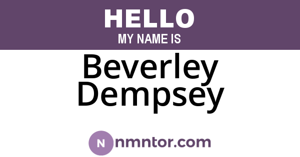 Beverley Dempsey
