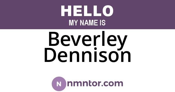 Beverley Dennison