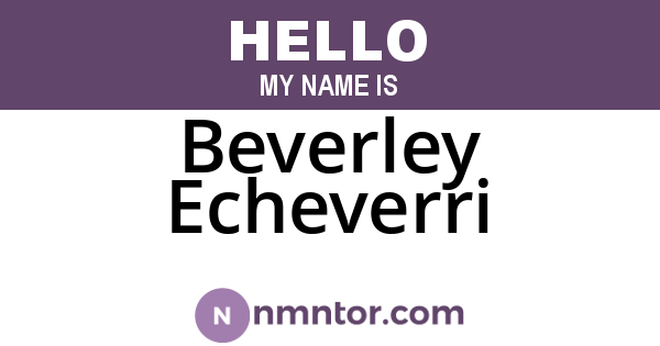 Beverley Echeverri
