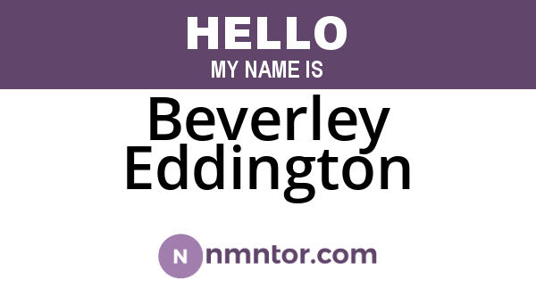 Beverley Eddington