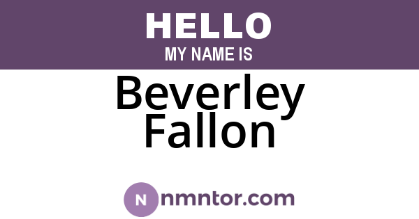 Beverley Fallon