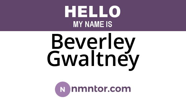 Beverley Gwaltney