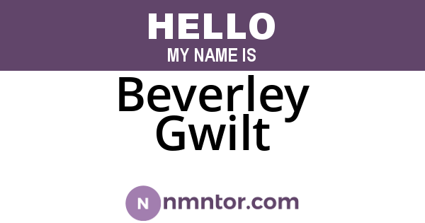 Beverley Gwilt