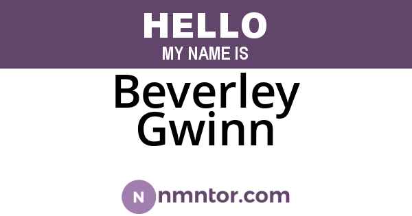 Beverley Gwinn