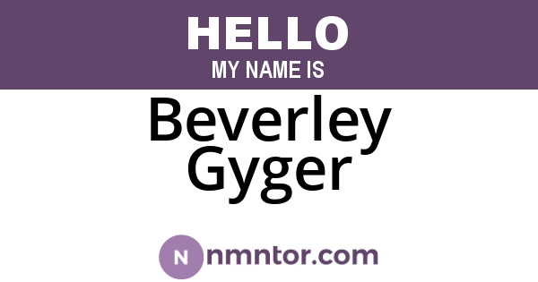 Beverley Gyger