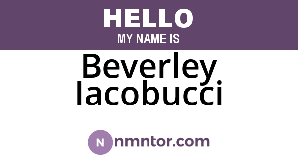 Beverley Iacobucci