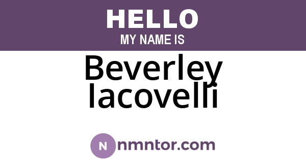 Beverley Iacovelli