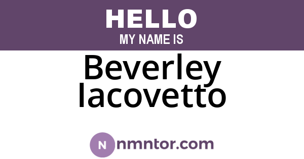 Beverley Iacovetto
