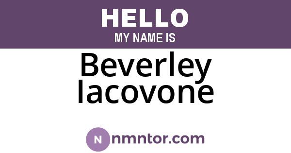 Beverley Iacovone
