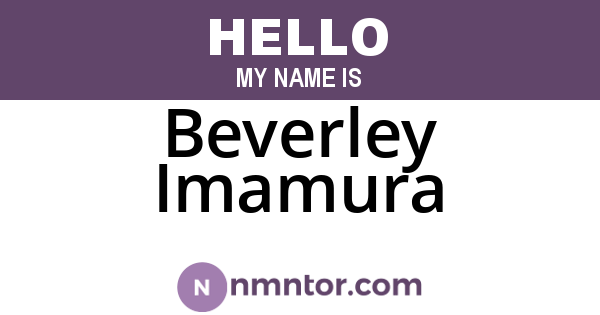Beverley Imamura