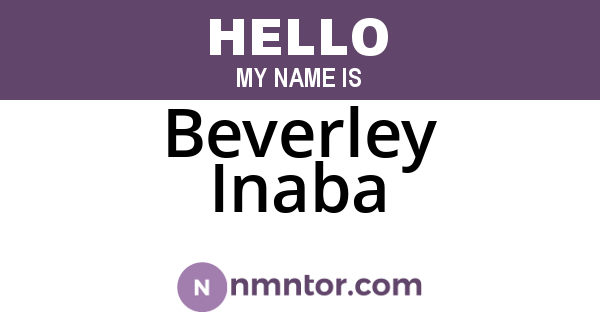 Beverley Inaba
