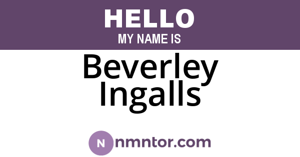 Beverley Ingalls