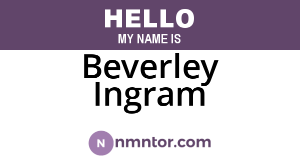 Beverley Ingram