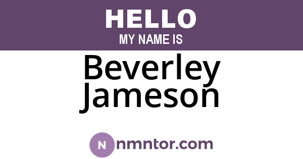 Beverley Jameson