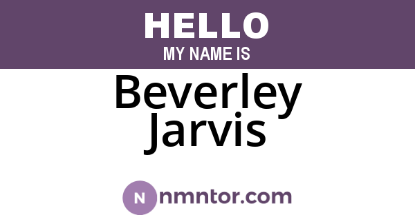 Beverley Jarvis