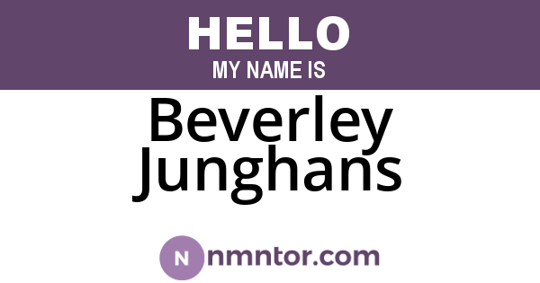 Beverley Junghans