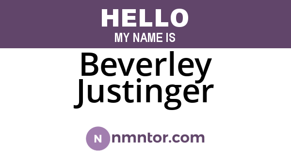 Beverley Justinger