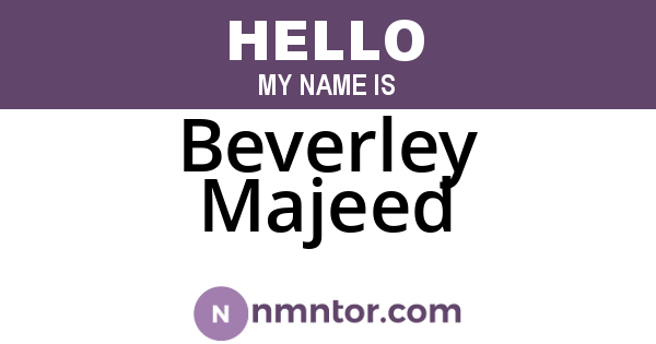 Beverley Majeed