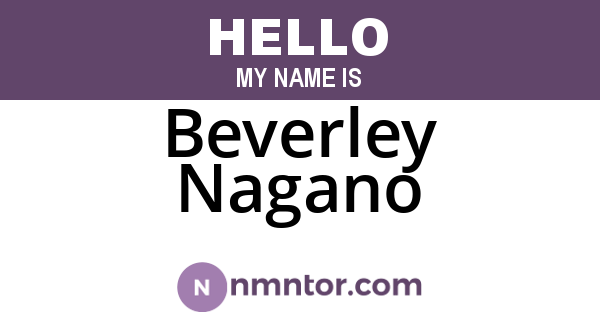 Beverley Nagano