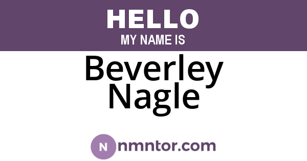 Beverley Nagle