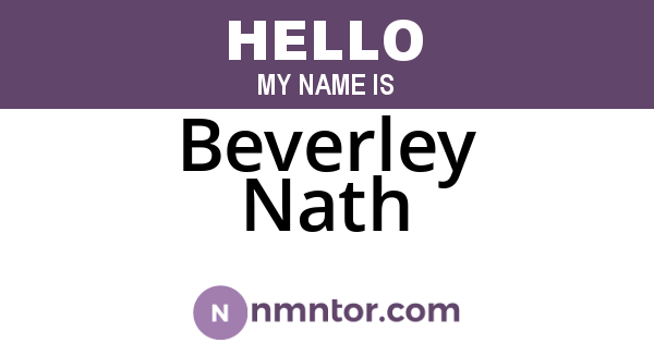 Beverley Nath