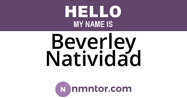 Beverley Natividad