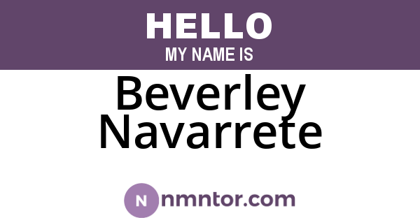 Beverley Navarrete