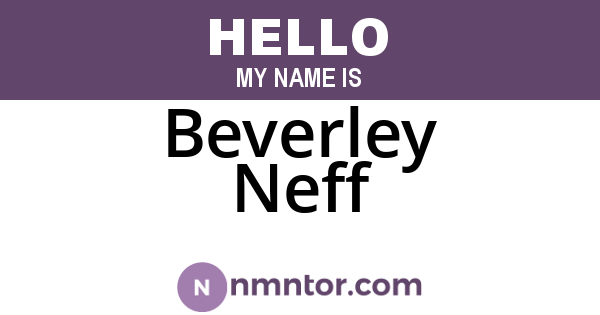 Beverley Neff