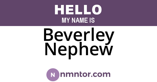 Beverley Nephew