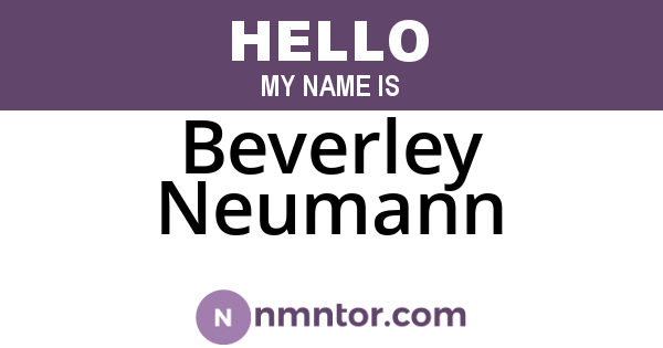 Beverley Neumann