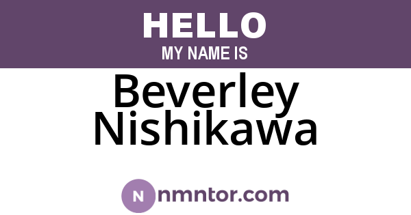 Beverley Nishikawa