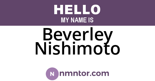 Beverley Nishimoto