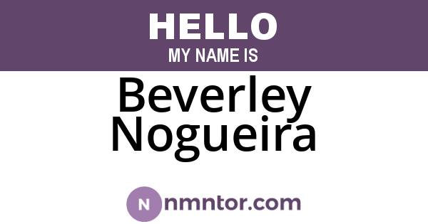 Beverley Nogueira