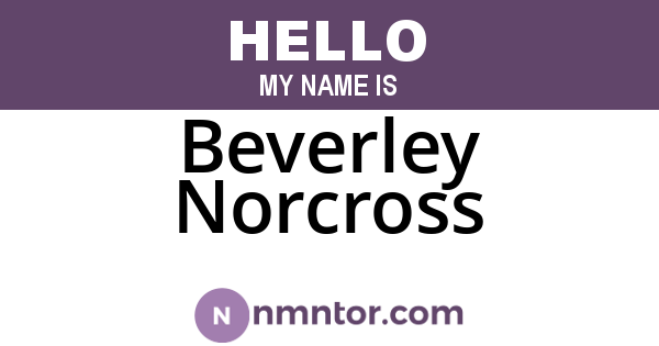 Beverley Norcross