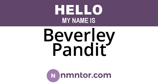 Beverley Pandit