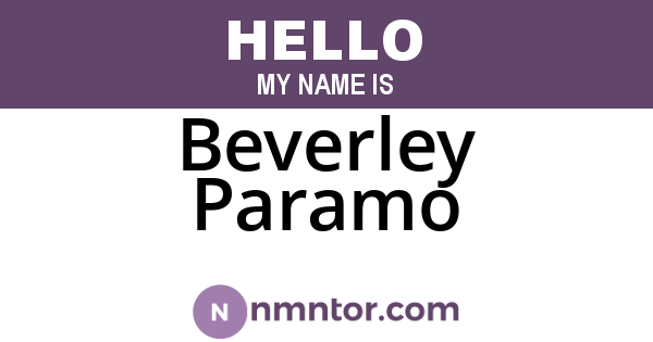 Beverley Paramo