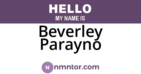 Beverley Parayno