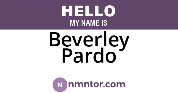 Beverley Pardo