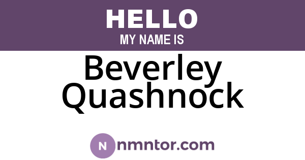 Beverley Quashnock