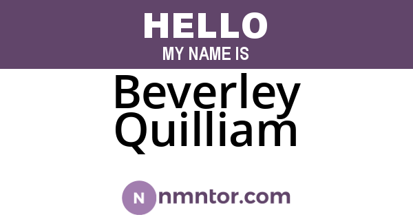Beverley Quilliam