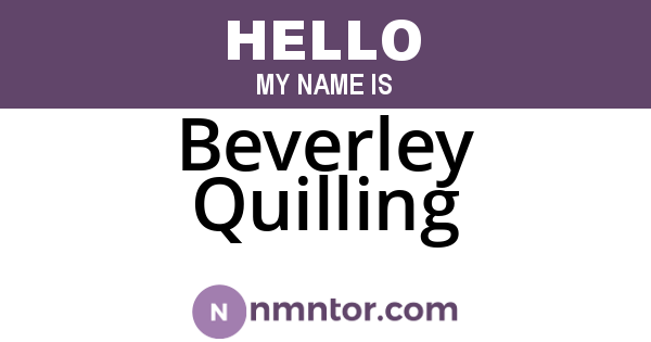 Beverley Quilling