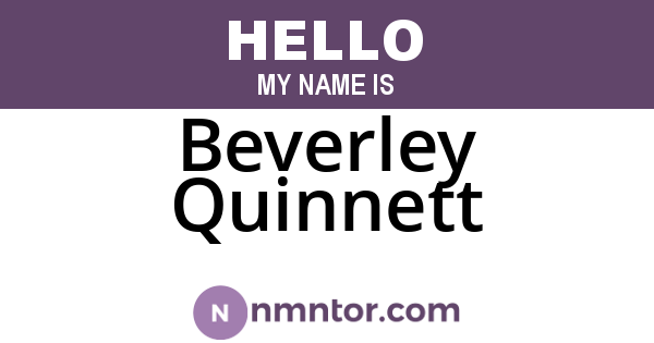 Beverley Quinnett
