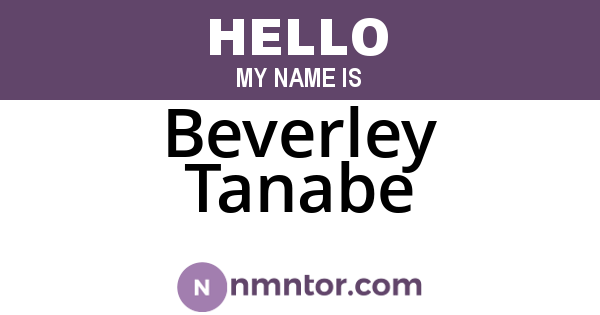 Beverley Tanabe