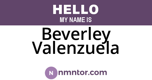 Beverley Valenzuela