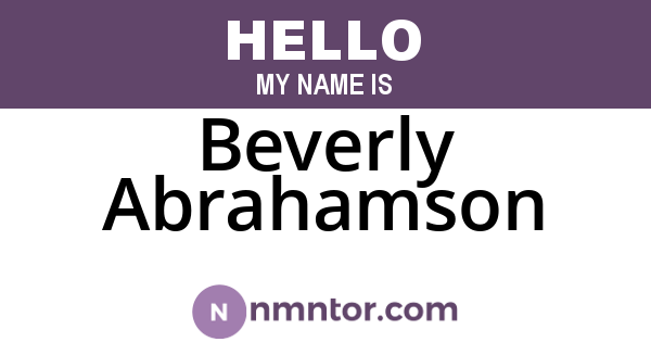 Beverly Abrahamson