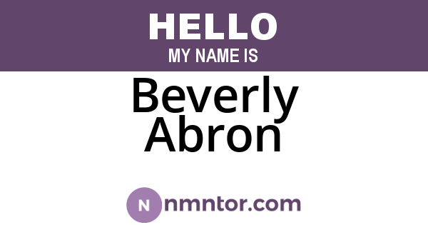 Beverly Abron