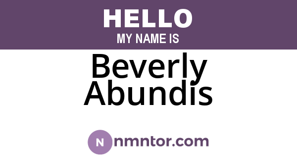 Beverly Abundis