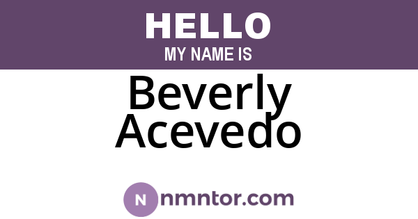 Beverly Acevedo